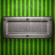 metal on green background N130