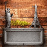 metal and wood background N78