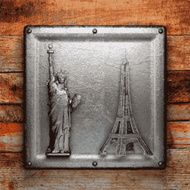 metal and wood background N80