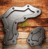 metal and wood background N106