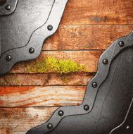 metal and wood background N109