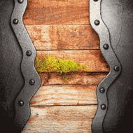 metal and wood background N110