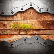 metal and wood background N111