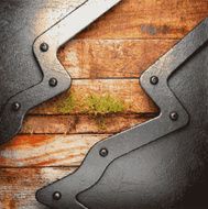 metal and wood background N113