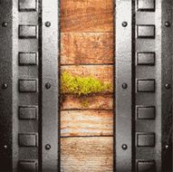metal and wood background N129