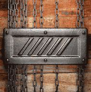 metal and wood background N137