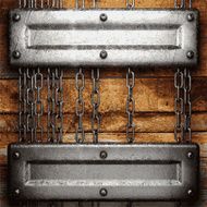 metal and wood background N138
