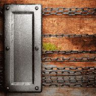 metal and wood background N139