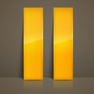 set of yellow striped banners