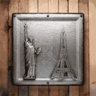 metal and wood background N156