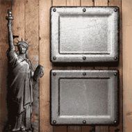 metal and wood background N160