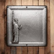 metal and wood background N162