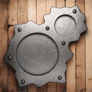 metal and wood background N180