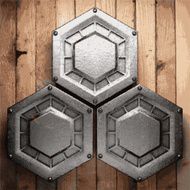 metal and wood background N185