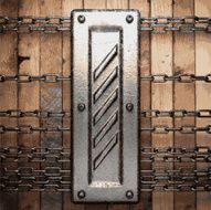 metal and wood background N196