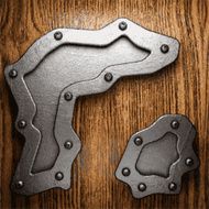 metal and wood background N236