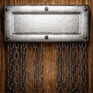 metal and wood background N266