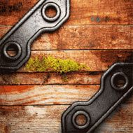 metal and wood background N279