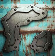 Old metal background N957