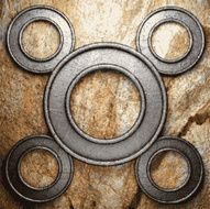 metal and stone background N205