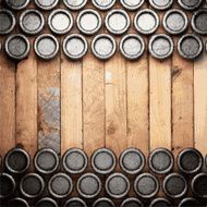 metal and wood background N287