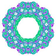 Grape and flower wreath