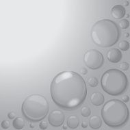 water drops on gray background