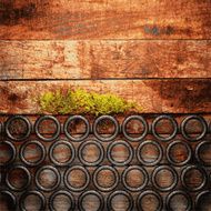 metal and wood background N314