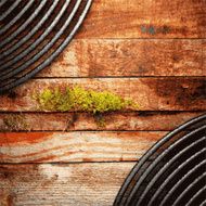 metal and wood background N315