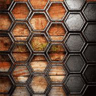 metal and wood background N317
