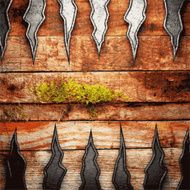 metal and wood background N318