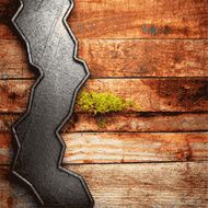 metal and wood background N323
