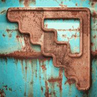 Old metal background N1136