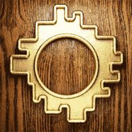 golden and wood background N112