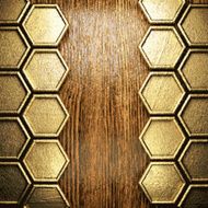 golden and wood background N121