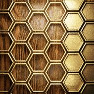 golden and wood background N122