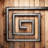 metal and wood background N327