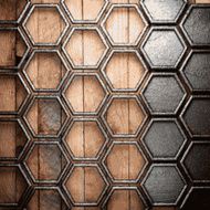 metal and wood background N338
