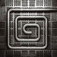 metal on wall background N31