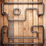 metal and wood background N355