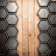 metal and wood background N362