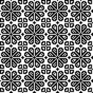 Geometrical flower seamless pattern