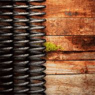 metal and wood background N371