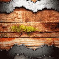 metal and wood background N373