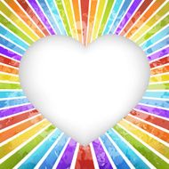 Retro rainbow heart background N2