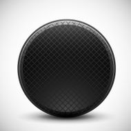 Vector glossy black circle