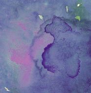 Abstract Watercolor nature painting N552
