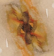 Abstract Watercolor nature painting N617
