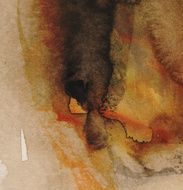 Abstract Watercolor nature painting N645
