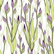 Flowers bud iris seamless wallpaper
